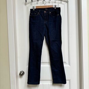 J Brand Mid Rise Cigarette Leg Jean in Pure Dark Wash. 30P